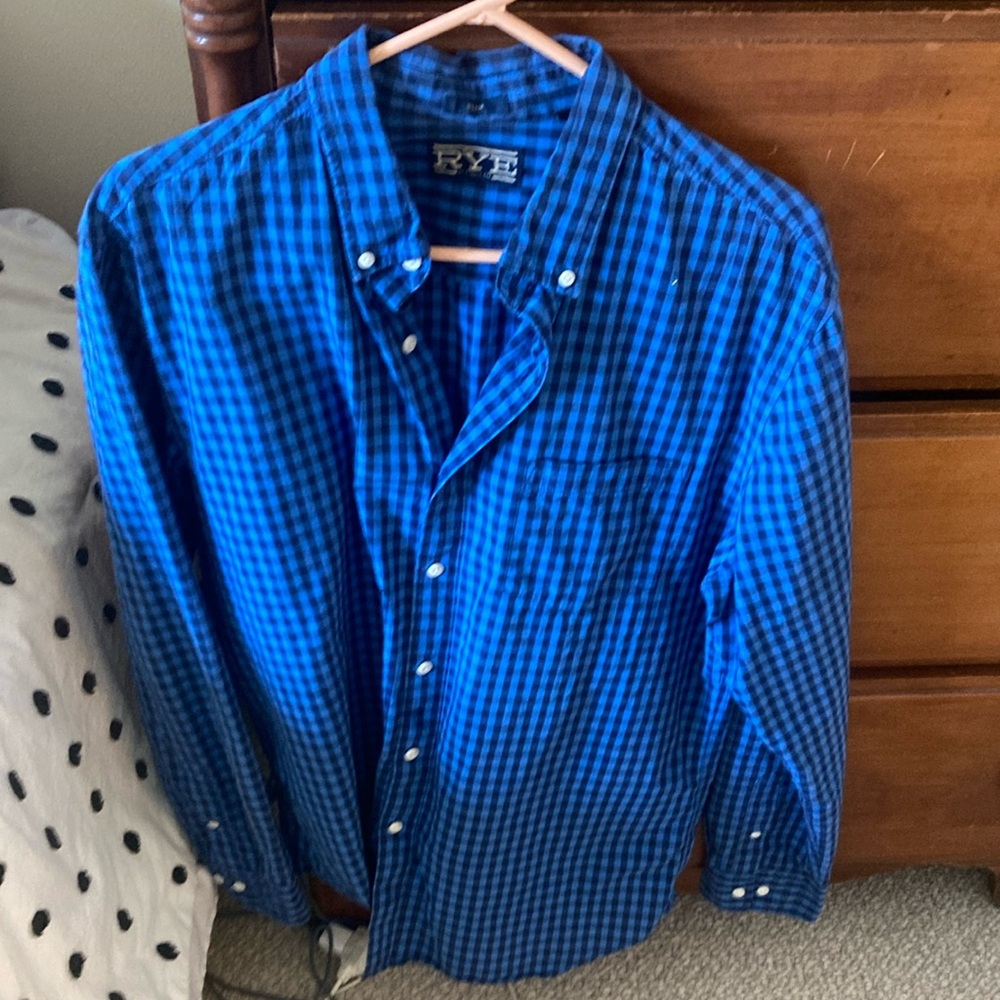 RYE Men's Blue Checkered Shirt